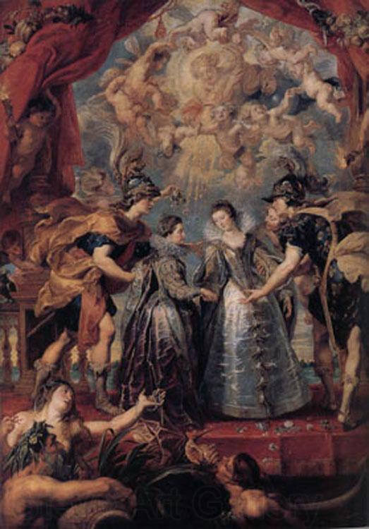 Peter Paul Rubens The Excbange of Princesses (mk01) Spain oil painting art